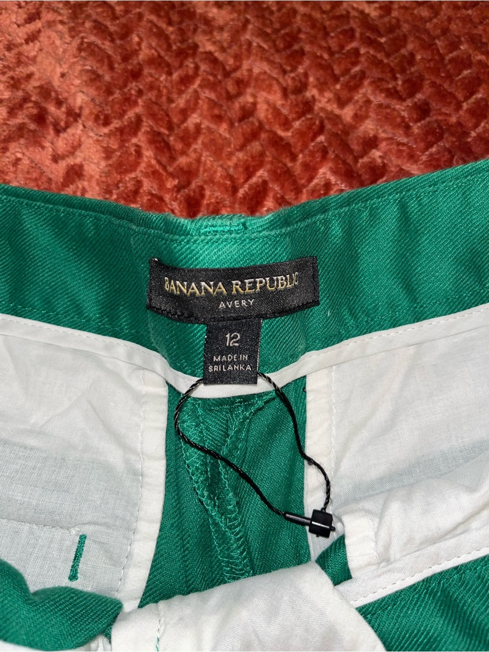 Banana Republic Green Waistband Skirt/Shorts with White Trim. Inseam 26 inches.